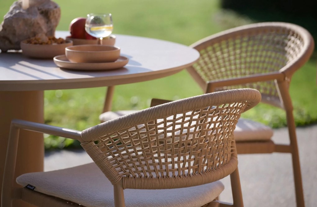 Tuinset 6 personen 220 cm Rope Taupe Hartman Taragona/Valencia