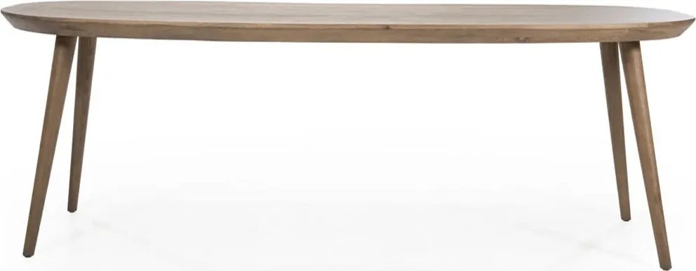 Eettafel Gerookt Eiken Met Ronde Hoeken 260 Cm - 260 X 100cm.