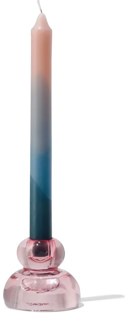 HEMA Kandelaar Ø7.5x8 Roze Glas (roze)