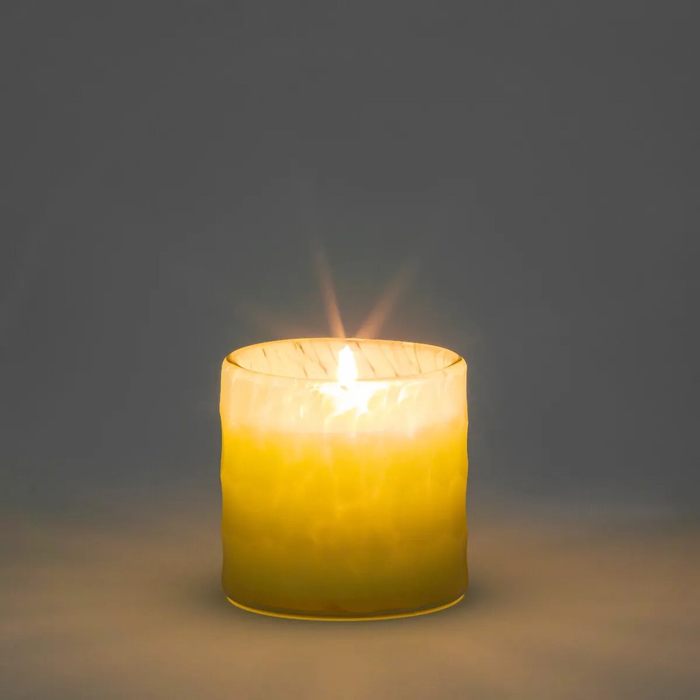 Kaars in getint glazen potje, Kivia