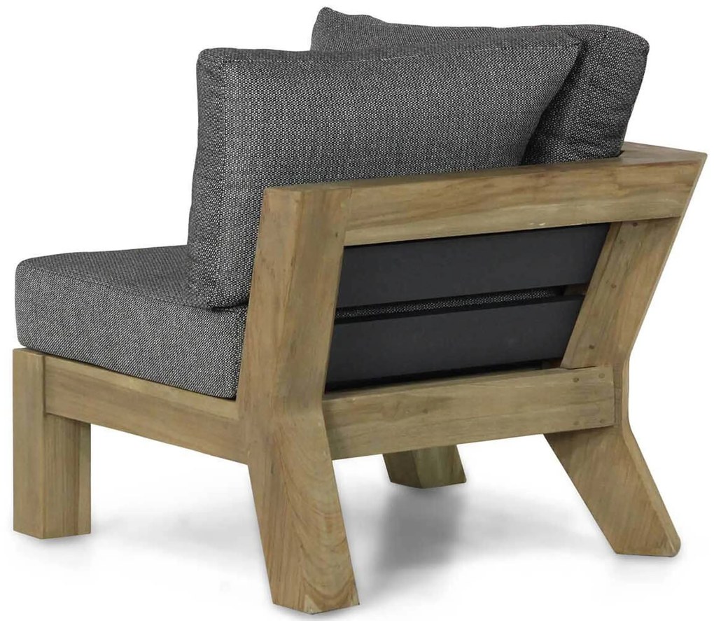 Hoek loungeset 5 personen Teak Old teak greywash Santika Furniture Santika Cantik