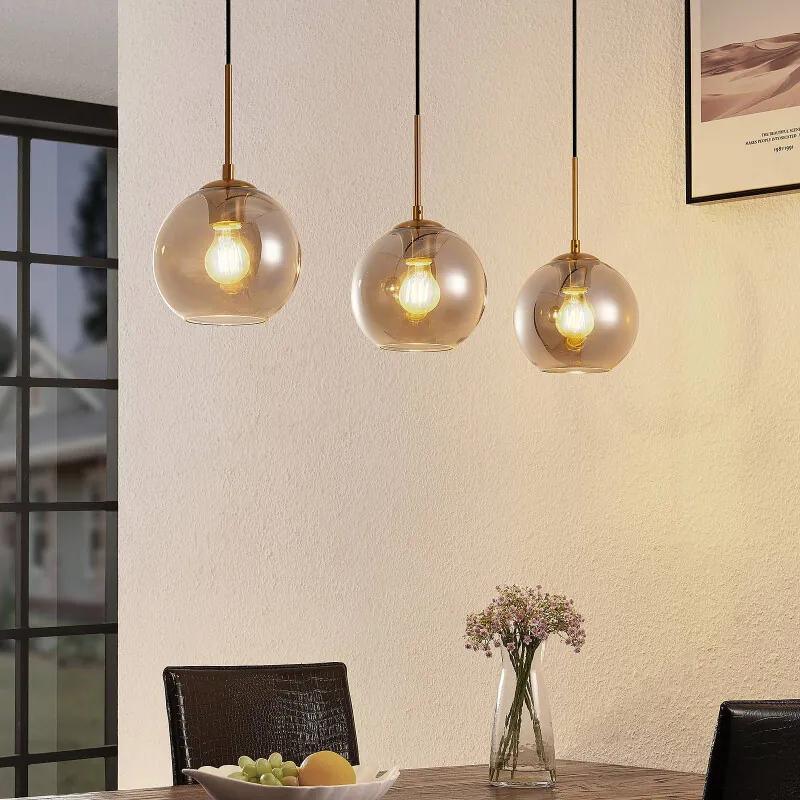 Hiwana hanglamp, 3 rookglasbol - lampen-24