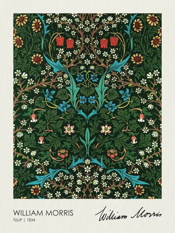 Kunstreproductie Tulip Blackthorn (1834), William Morris