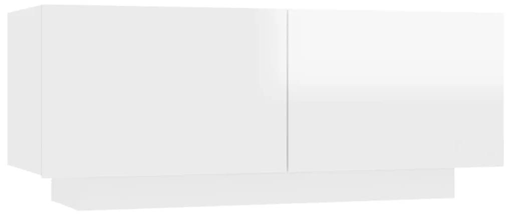 vidaXL Nachtkastje 100x35x40 cm spaanplaat hoogglans wit