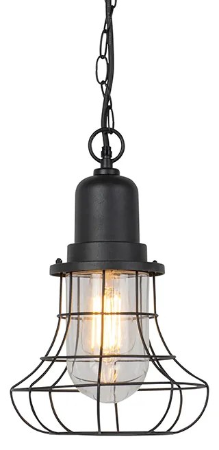 Landelijke buiten hanglamp zwart - Moreno