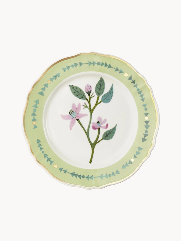 Handgemaakt dinerbord Botanica van porselein