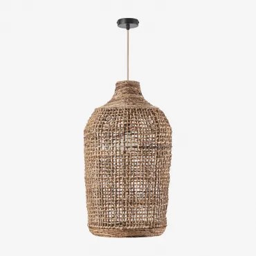 Arantxa Hanglamp Voor Aan Het Plafond Natuurlijk - Zwart & Ø40 Cm - ↑70 Cm Arantxa - Sklum