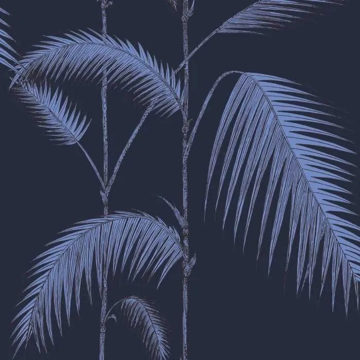 Cole & Son Palm Leaves behang Ink Violet