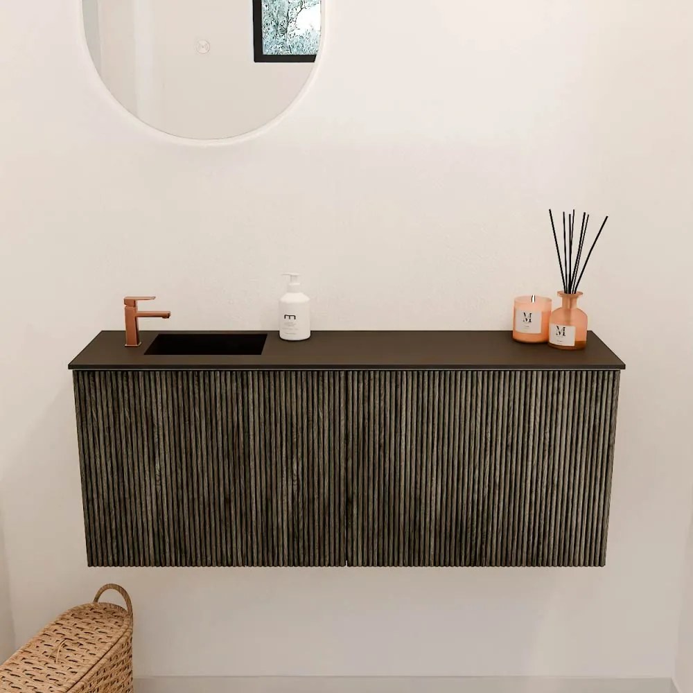 Mondiaz Joya 100cm toiletmeubel shadow met wastafel faye links 1 kraangat urban