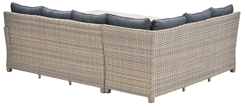 Garden Impressions Alaska lounge dining set 6-delig links - light teak vironwood
