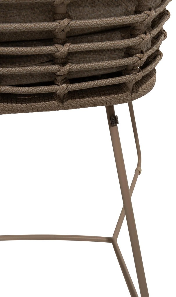 4 Seasons Outdoor Fabrice tuinset latte met Quatro tafel met Robusto teak blad 220 cm * SALE * Tuinset beige weerbestendig