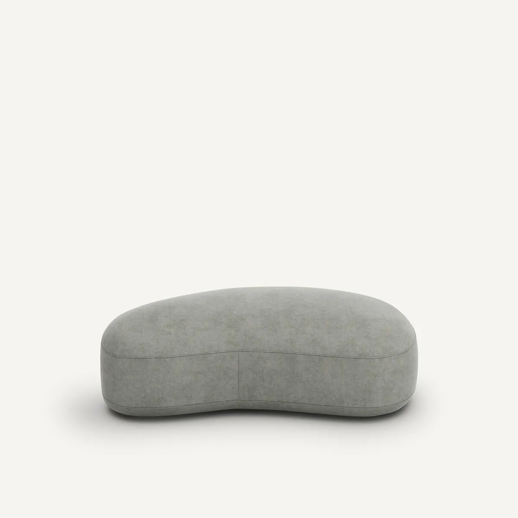Poef van stonewashed fluweel, ROSEBURY, ontwerp Emmanuel Gallina