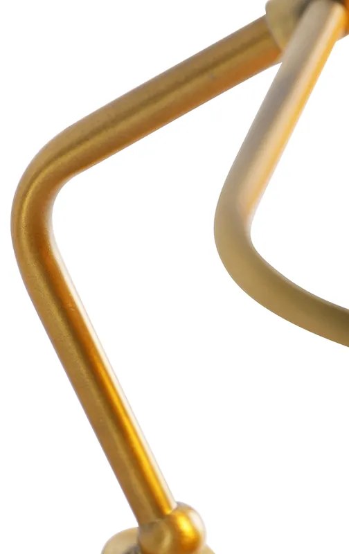 Klassieke notarislamp brons met amber glas - Banker