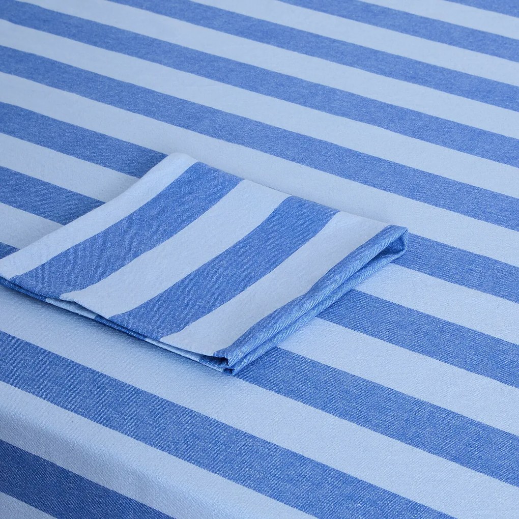 Set van 4 gestreepte servetten, 30% gerecycled katoen, geweven-geverfd, MIRELLA