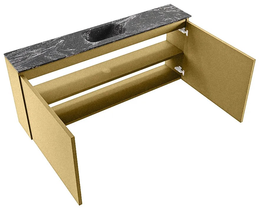 Mondiaz Ture DLux toiletmeubel 120cm oro met wastafel lava midden met kraangat