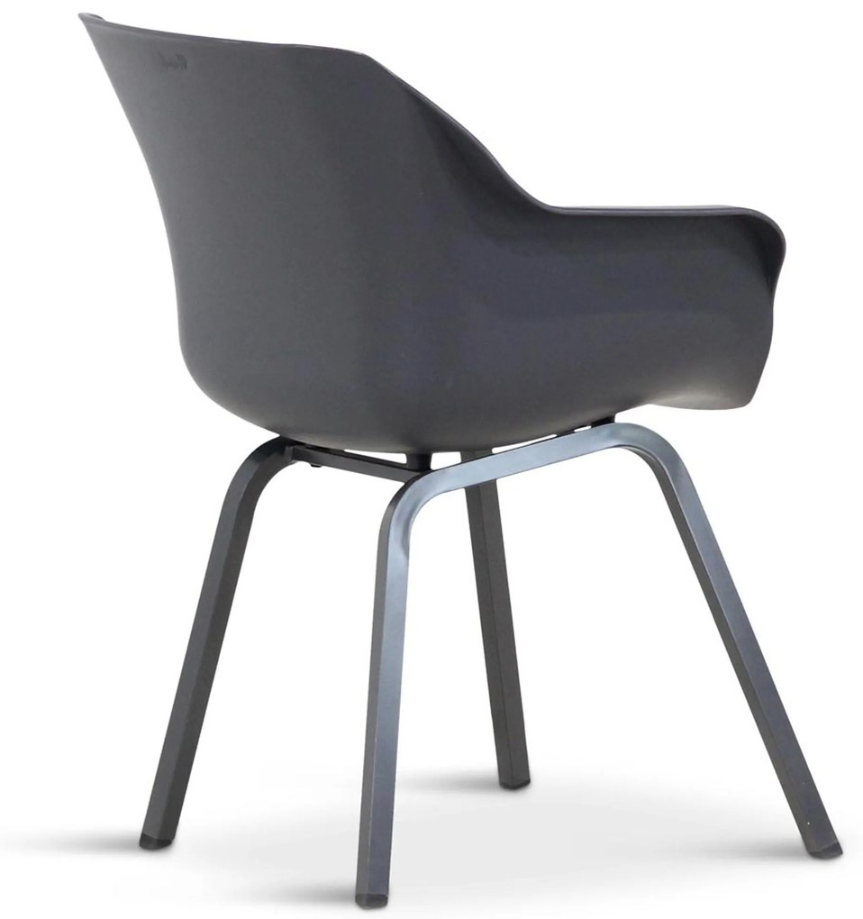 Tuinset Rond 4 personen 120 cm Kunststof Grijs Hartman Sophie