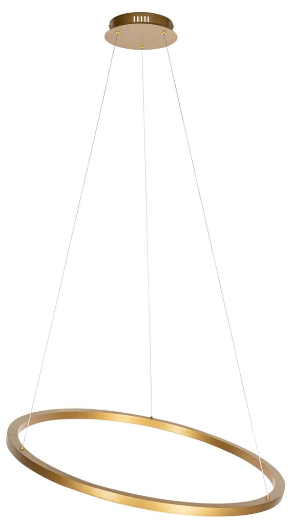 Hanglamp goud 80cm incl. LED 3-staps dimbaar - Girello