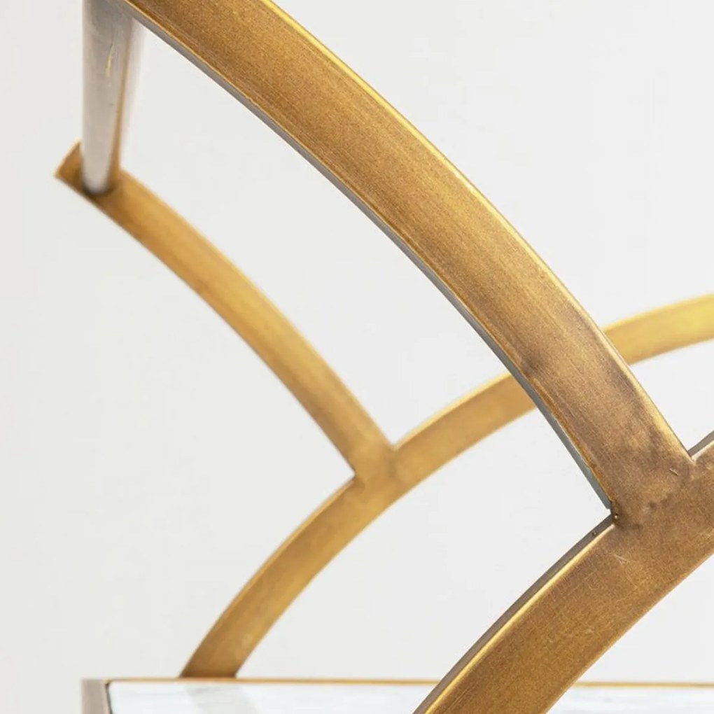 Ronde Design Trolley Messing - 74 X 40cm.