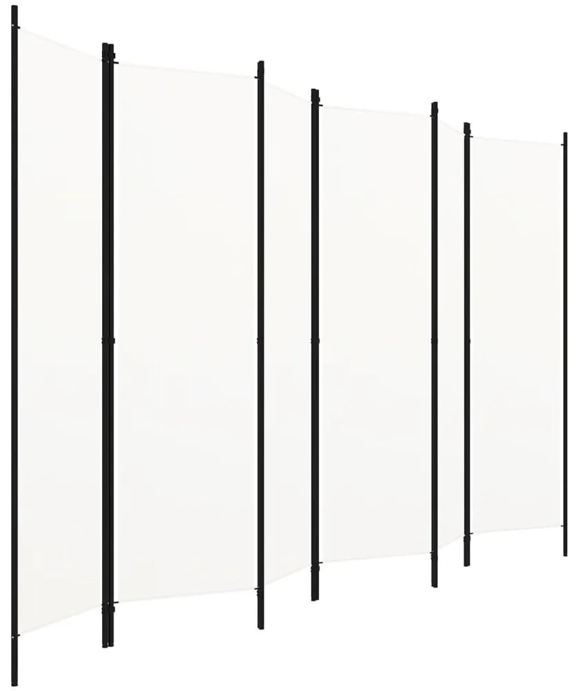 vidaXL Kamerscherm met 6 panelen 300x180 cm wit