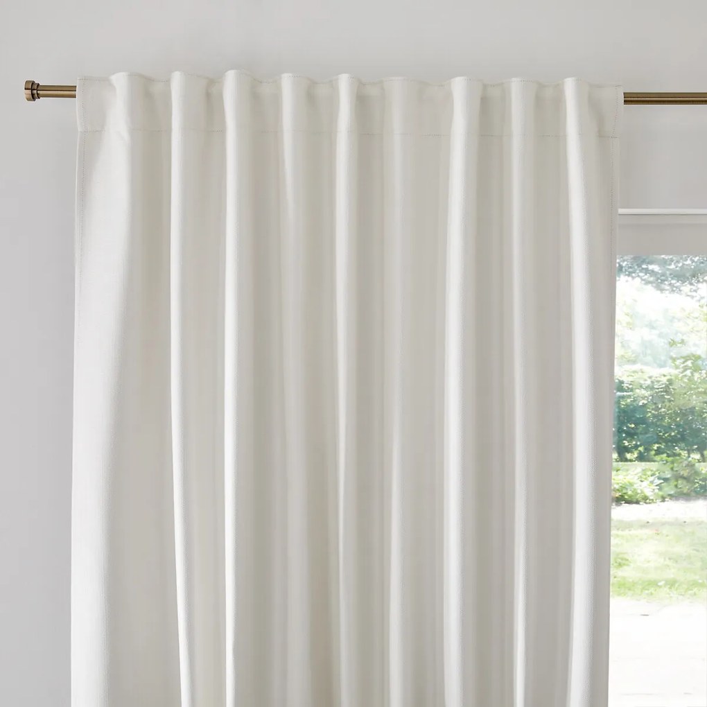 Verduisteringsgordijn van gerecycled polyester, met aangerimpelde bies en wave, SELECT