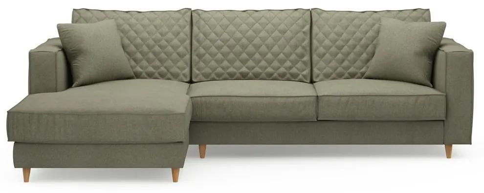 Rivièra Maison - Kendall Sofa With Chaise Longue Left, oxford weave, forest green - Kleur: groen
