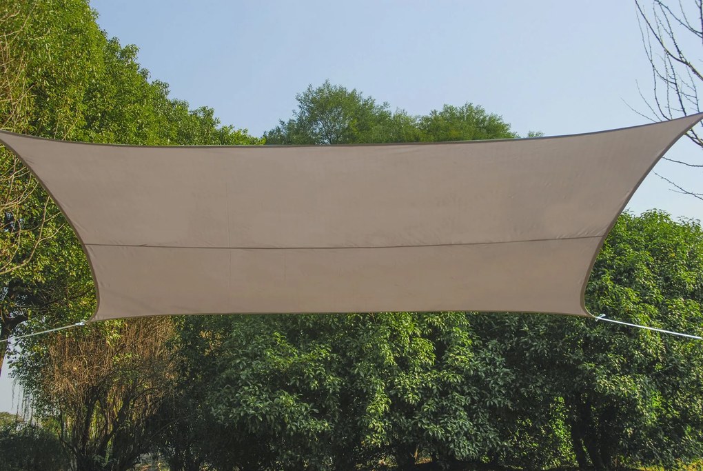 Practo Garden schaduwdoek - polyester - vierkant - 360 op 360 cm - taupe