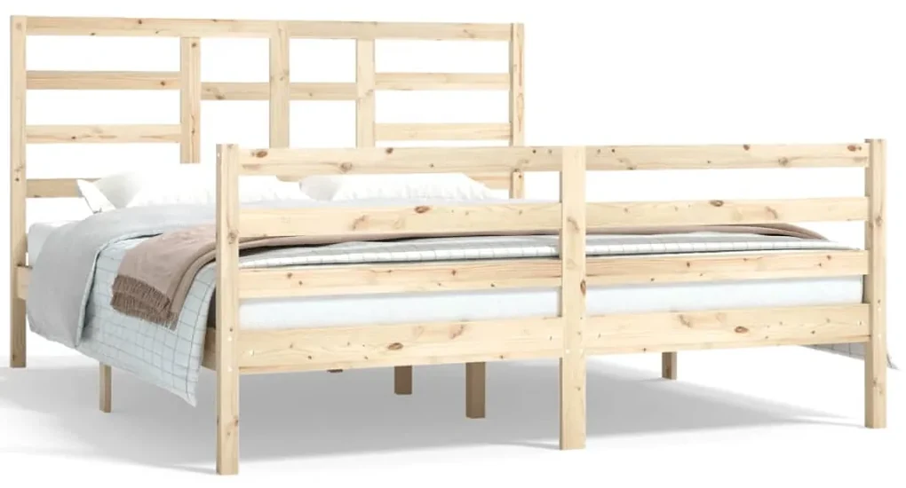 vidaXL Bedframe massief hout 160x200 cm