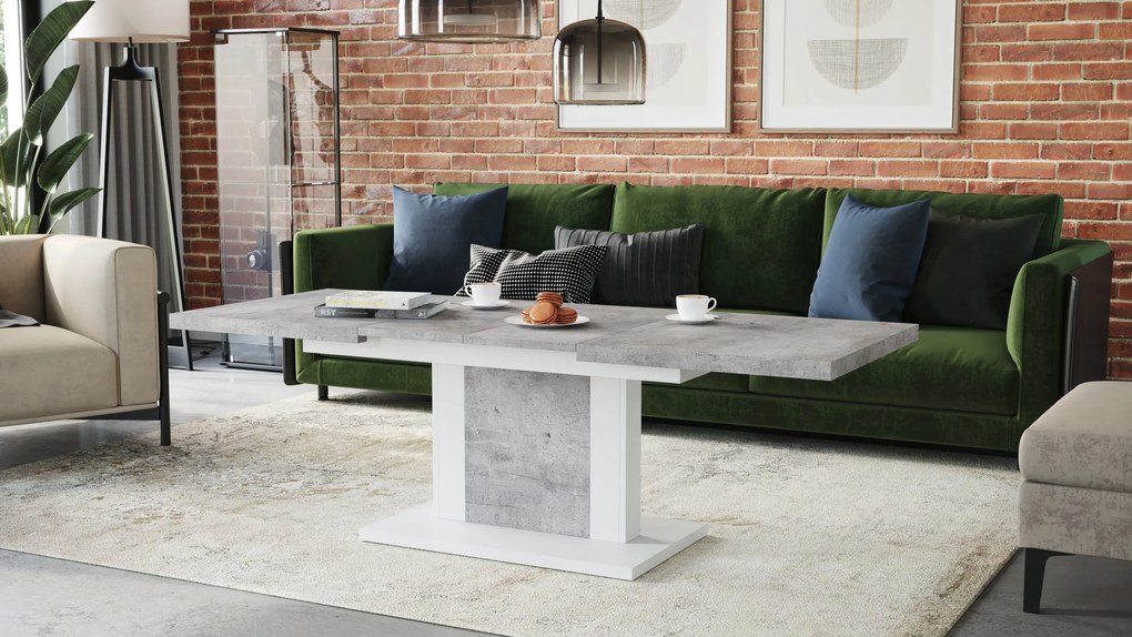 ORION beton / wit, salontafel