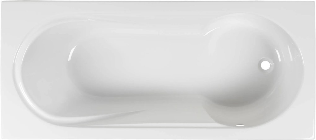 Ben Lazio inbouw douchebad met ligzijde links hoek rechts 170x70cm glans wit acryl