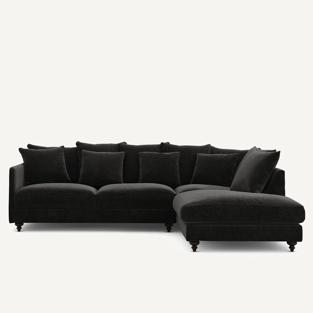 Hoekslaapbank in chenille fluweel, Lazare