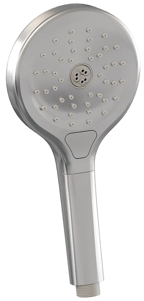 Brauer Stripe thermostatische badkraan met wandhouder en 3 standen handdouche RVS geborsteld PVD