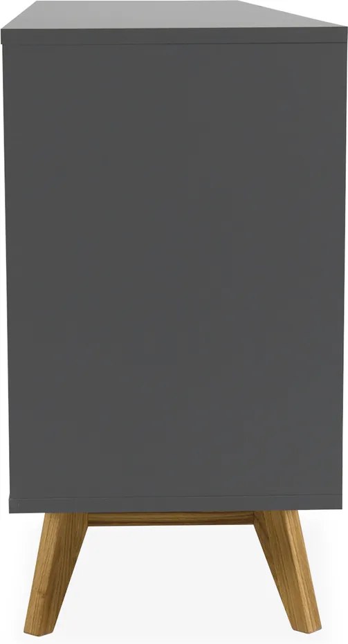 Tenzo Bess Mat Grijs Dressoir Eiken - 200x43x82cm.