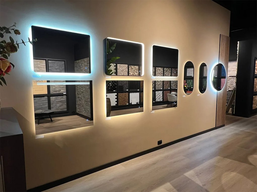 Badkamer Spiegel Misha 80x60CM | LED Verlichting V+A | Condensvrij | Dimbaar