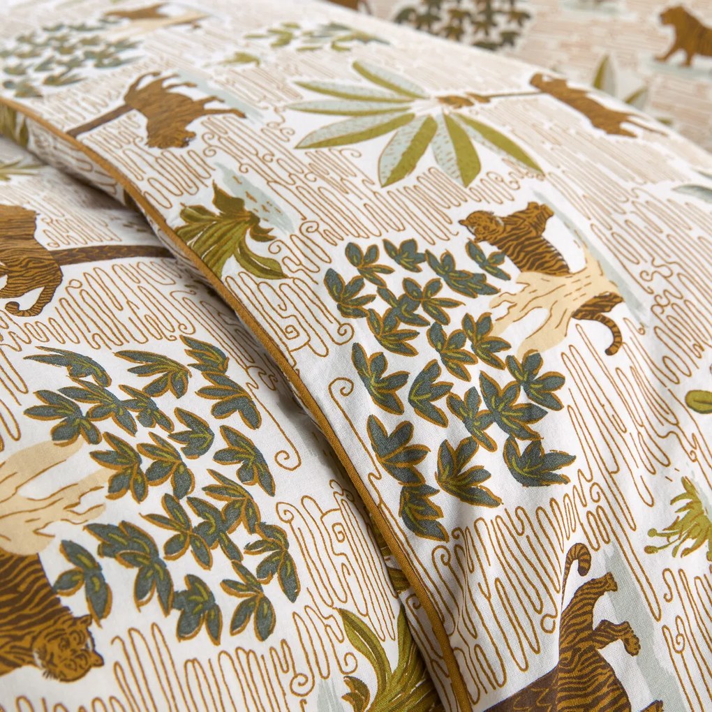 Kinderdekbedovertrek, gewassen katoen, jungleprint, WILA