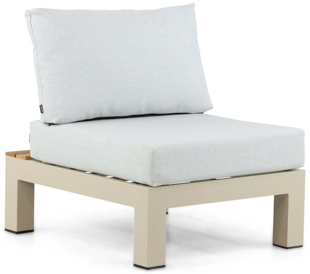 Loungeset 6 personen Aluminium/Teak Taupe Lifestyle Garden Furniture Vittoria