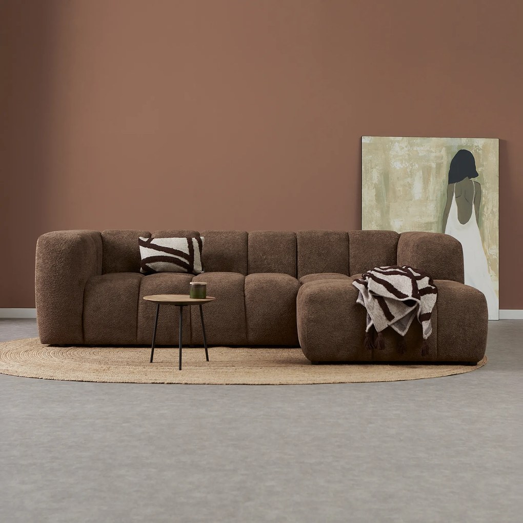 Design Bank Bruin Hoek Rechts