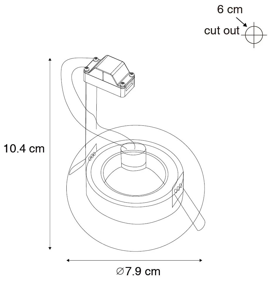 Buitenlamp Smart inbouwspot wit rond IP44 incl. Wifi GU10 50mm - Xena Modern GU10 Buitenverlichting Lamp
