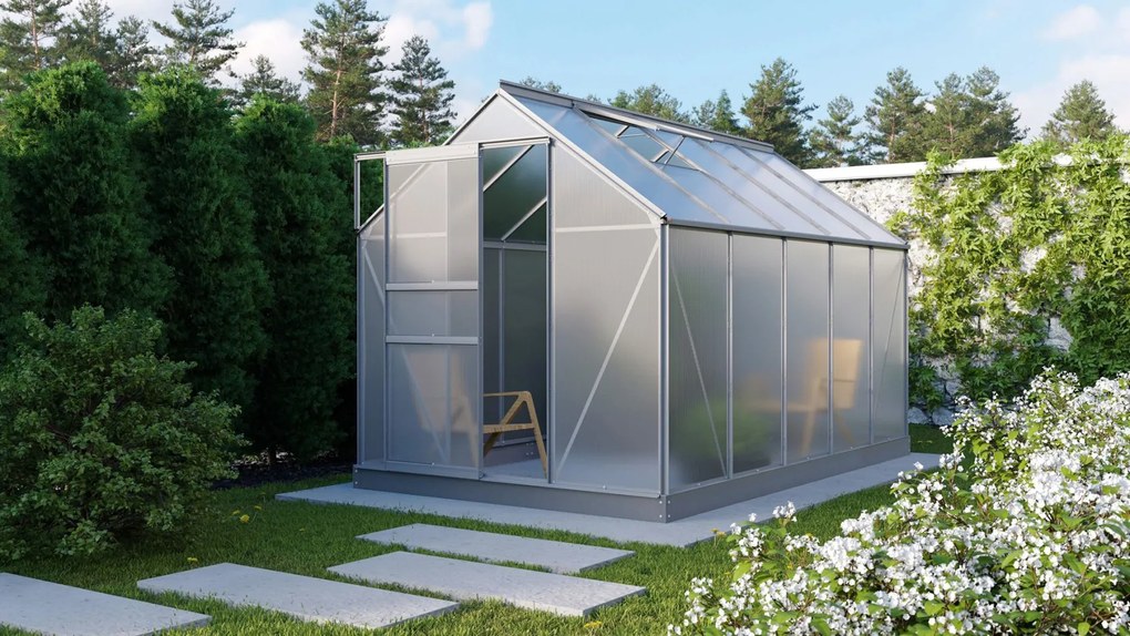Vitavia Planet serre - 6,2m² - met 6 mm polycarbonaat - Aluminium