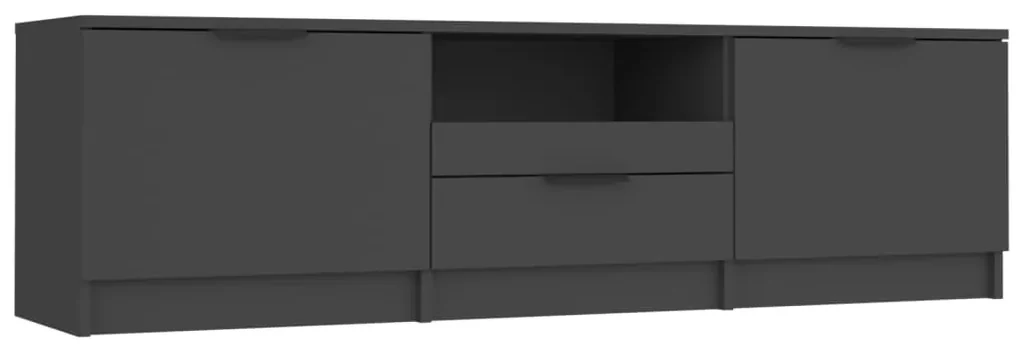 vidaXL Tv-meubel 140x35x40 cm bewerkt hout zwart