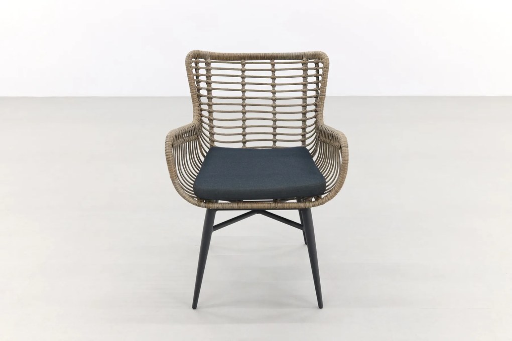 Jasmine Naturel/Rome 6-persoons dining tuinset 240x100 cm. - Grey teak