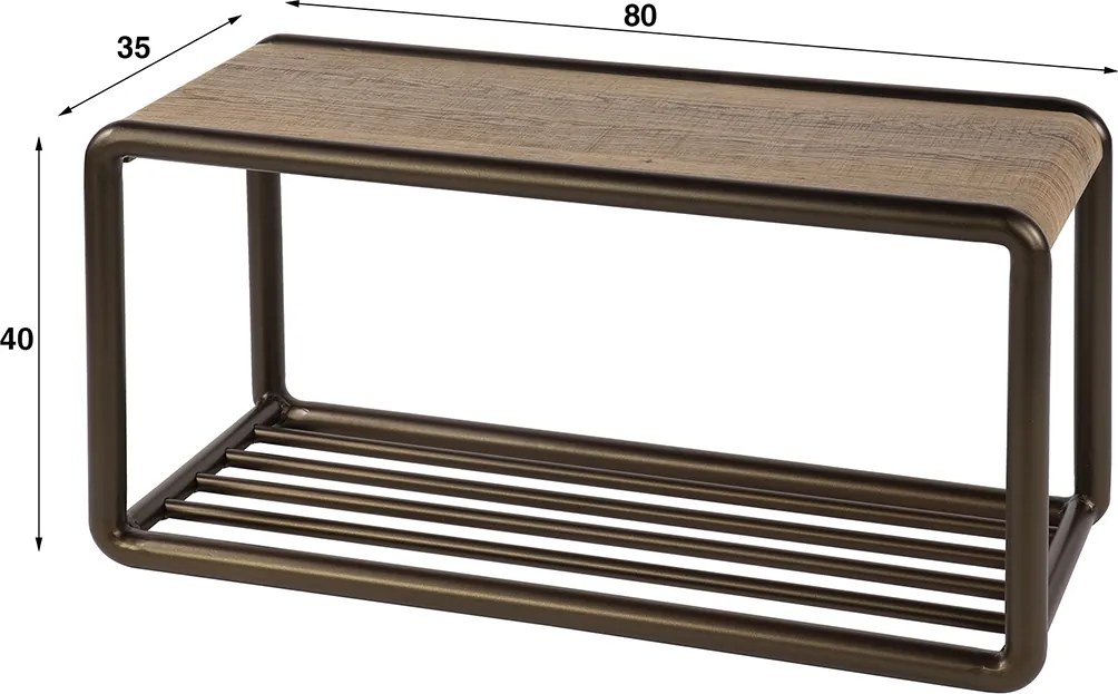 Schoenenbank Met Opberg En Zitruimte - 80x35x40cm.