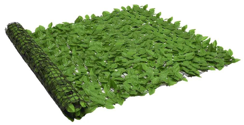 vidaXL Balkonscherm met groene bladeren 500x150 cm