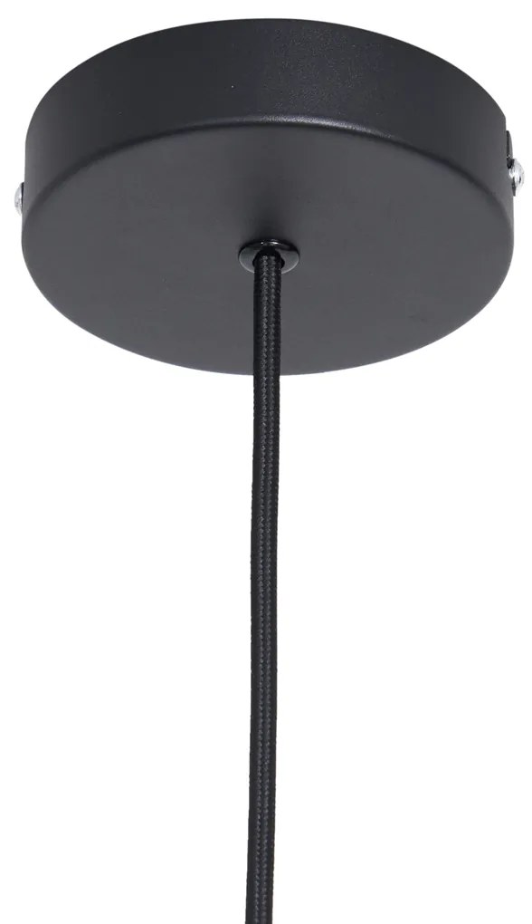 Japandi hanglamp bruin met stoffen kap 50cm  - Plu