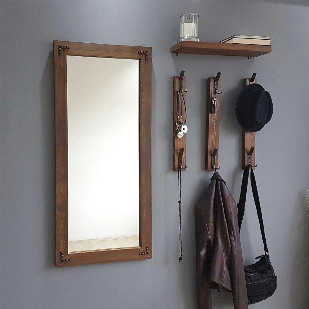 Wandspiegel Ford met kapstokken | Hannah Home