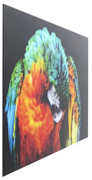 Kare Design Tropical Parrot Glas Schilderij Papegaai