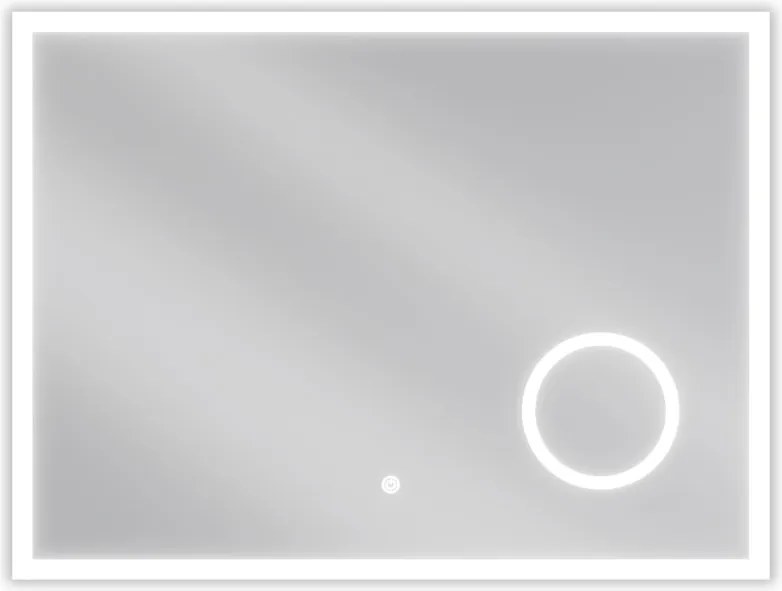 Mexen Kala verlicht badkamer spiegel met cosmeticaspiegel 80 x 60 cm, LED 6000K, anti-condens - 9820-080-060-611-00