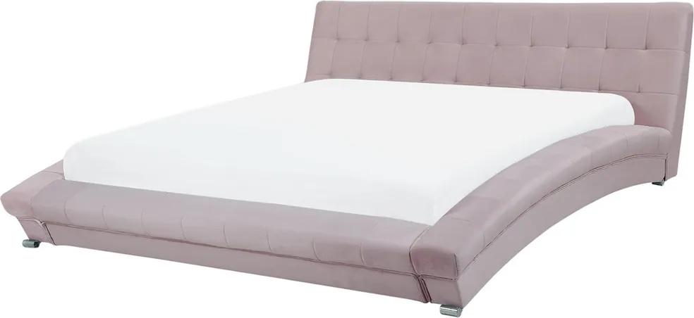 Bed fluweel roze 180 x 200 cm LILLE