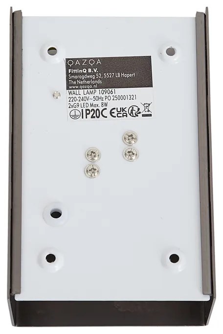 Moderne wandlamp gunmetal 2-lichts - Otan S