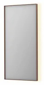 INK SP32 spiegel - 50x4x100cm rechthoek in stalen kader incl indir LED - verwarming - color changing - dimbaar en schakelaar - geborsteld koper 8410014
