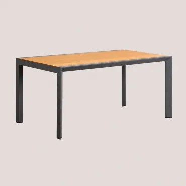 Archer Classic Tuintafel Van Eucalyptushout En Aluminium Grijs – Grafiet & 160x90 Cm - Sklum